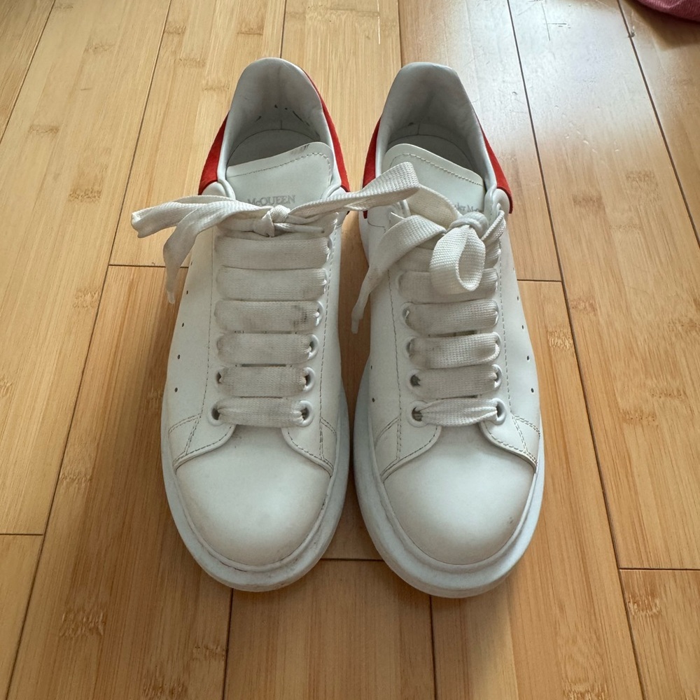 Alexander McQueen Red and White Sneakers